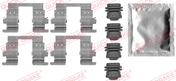 priedų komplektas, diskinių stabdžių trinkelės - 109-0013 QUICK BRAKE