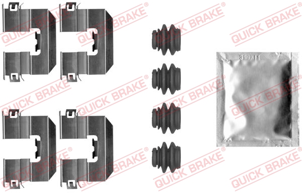 Accessory Kit, disc brake pad - 109-0080 QUICK BRAKE