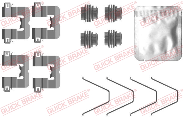 Kit accessori, Pastiglia freno - 109-0114 QUICK BRAKE