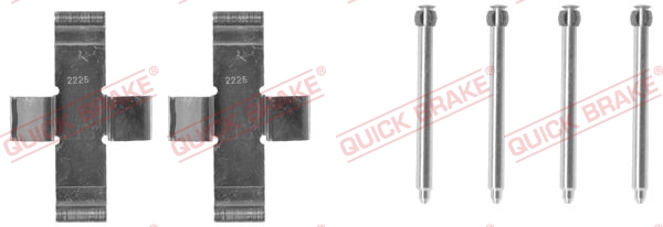 Kit accessori, Pastiglia freno - 109-0916 QUICK BRAKE