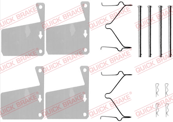 Kit accessori, Pastiglia freno - 109-0960 QUICK BRAKE