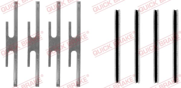 Kit accessori, Pastiglia freno - 109-0975 QUICK BRAKE