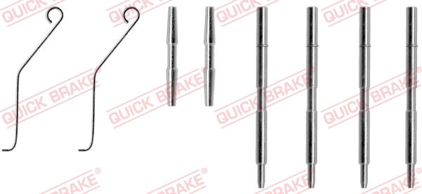 Комплектующие, колодки дискового тормоза - 109-1044 QUICK BRAKE