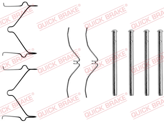 priedų komplektas, diskinių stabdžių trinkelės - 109-1124 QUICK BRAKE