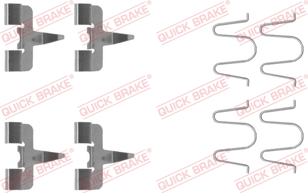 Kit accessori, Pastiglia freno - 109-1207 QUICK BRAKE
