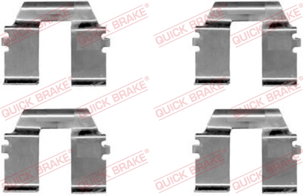 Kit accessori, Pastiglia freno - 109-1232 QUICK BRAKE