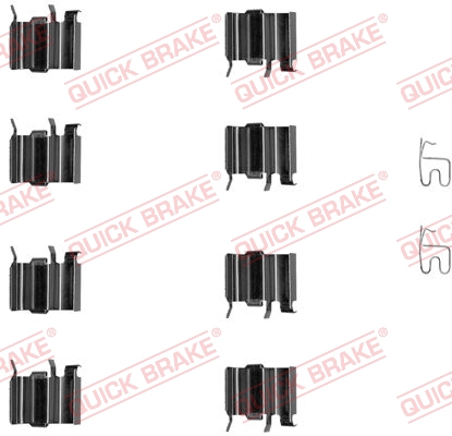 Kit accessori, Pastiglia freno - 109-1244 QUICK BRAKE
