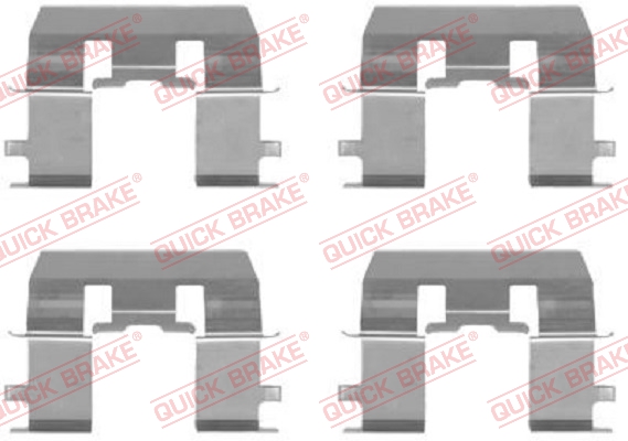 Kit accessori, Pastiglia freno - 109-1281 QUICK BRAKE
