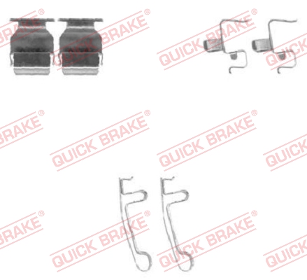Kit accessori, Pastiglia freno - 109-1604 QUICK BRAKE