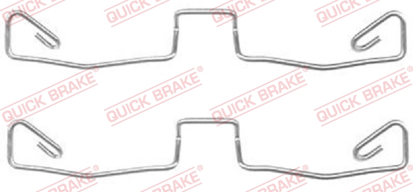 Kit accessori, Pastiglia freno - 109-1633 QUICK BRAKE