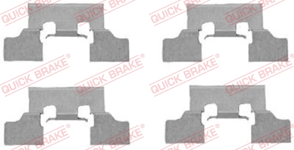 Kit accessori, Pastiglia freno - 109-1647 QUICK BRAKE
