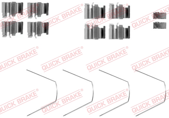 Kit accessori, Pastiglia freno - 109-1651 QUICK BRAKE