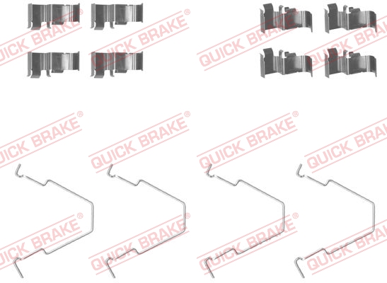 Kit accessori, Pastiglia freno - 109-1652 QUICK BRAKE