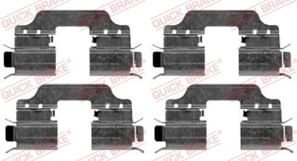 Kit accessori, Pastiglia freno - 109-1653 QUICK BRAKE
