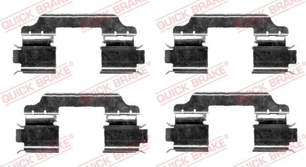 priedų komplektas, diskinių stabdžių trinkelės - 109-1654 QUICK BRAKE