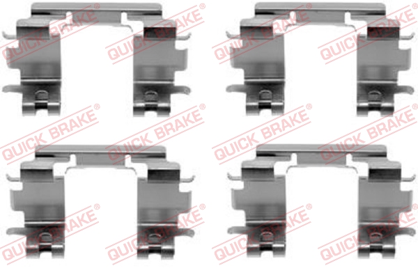 Kit accessori, Pastiglia freno - 109-1670 QUICK BRAKE