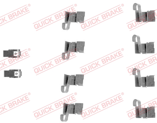 Accessory Kit, disc brake pad - 109-1671 QUICK BRAKE