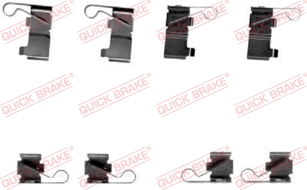 priedų komplektas, diskinių stabdžių trinkelės - 109-1699 QUICK BRAKE