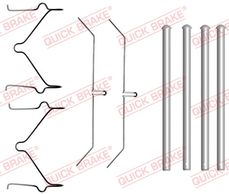 Kit accessori, Pastiglia freno - 109-1701 QUICK BRAKE