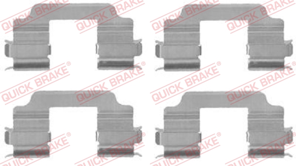 Kit accessori, Pastiglia freno - 109-1709 QUICK BRAKE