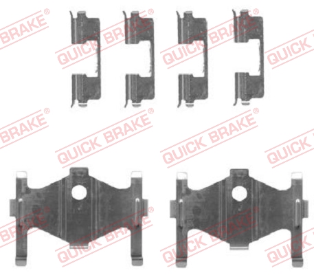 Kit accessori, Pastiglia freno - 109-1710 QUICK BRAKE