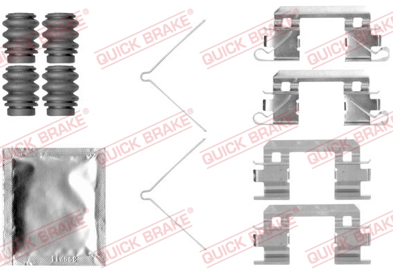 Kit accessori, Pastiglia freno - 109-1811 QUICK BRAKE