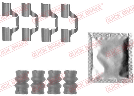 Kit accessori, Pastiglia freno - 109-1827 QUICK BRAKE