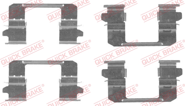 priedų komplektas, diskinių stabdžių trinkelės - 109-1834 QUICK BRAKE