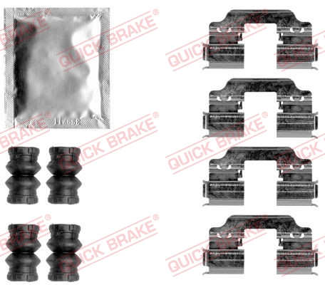 Kit accessori, Pastiglia freno - 109-1858 QUICK BRAKE