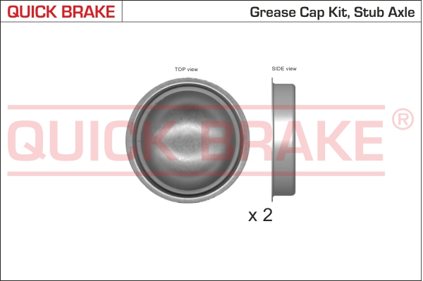 Cap, wheel bearing - 9822K QUICK BRAKE