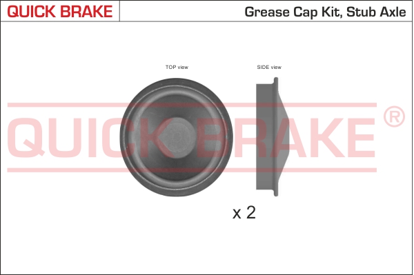 Cap, wheel bearing - 9828K QUICK BRAKE