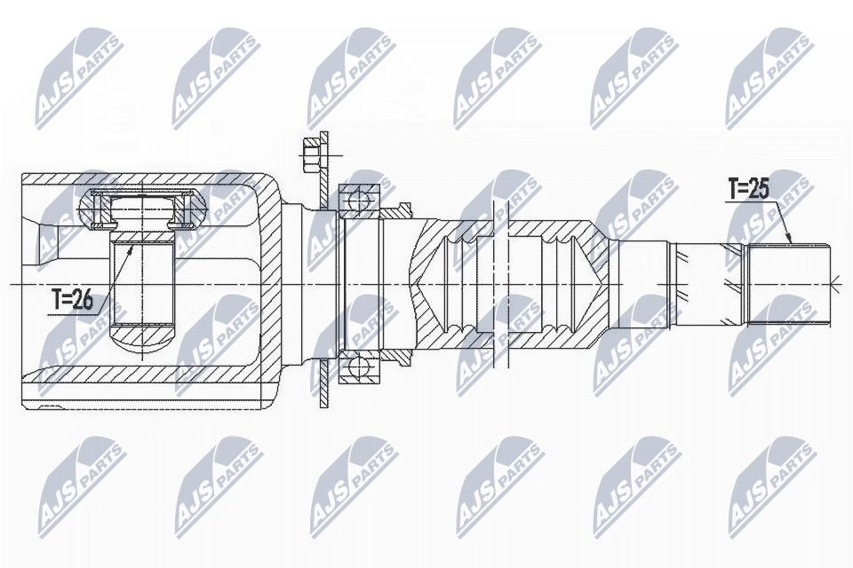 Gelenksatz, Antriebswelle - NPW-AR-009 NTY