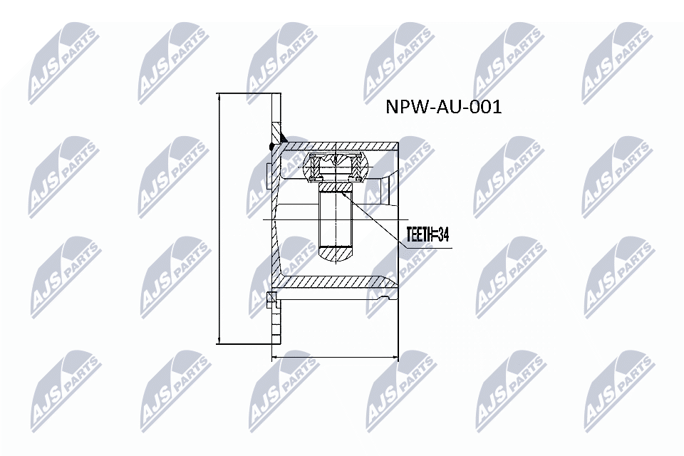 Kit giunti, Semiasse - NPW-AU-001 NTY