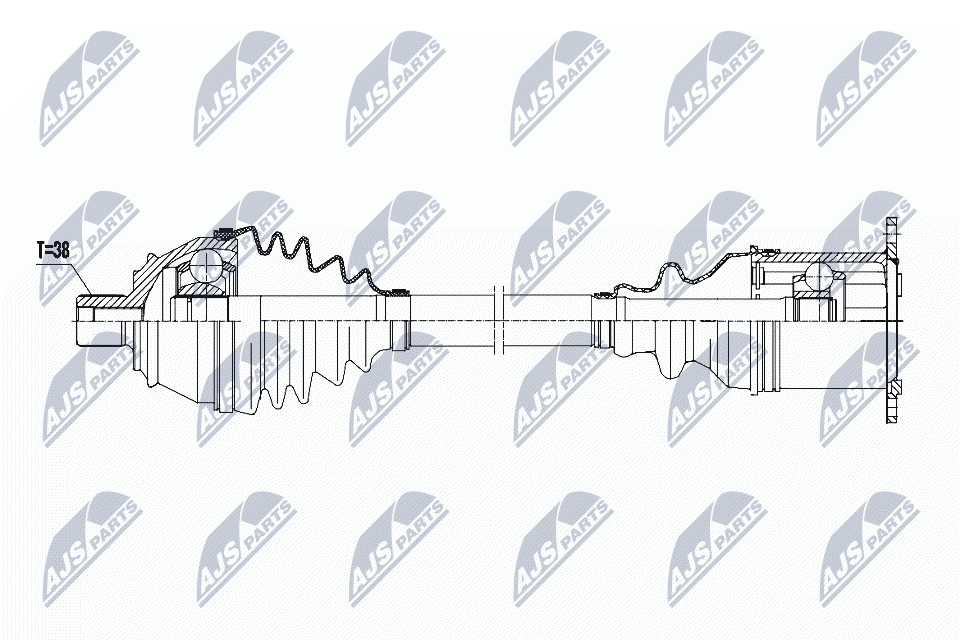 Albero motore/Semiasse - NPW-AU-023 NTY