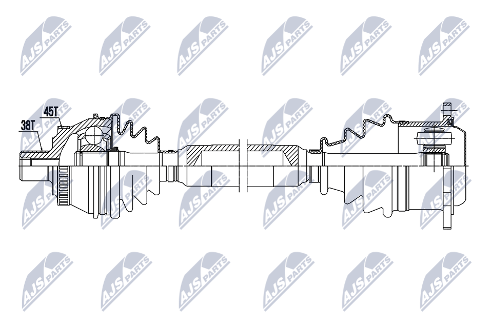 Albero motore/Semiasse - NPW-AU-063 NTY