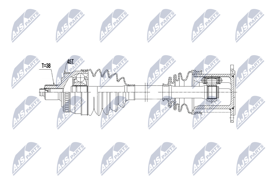 Albero motore/Semiasse - NPW-AU-112 NTY
