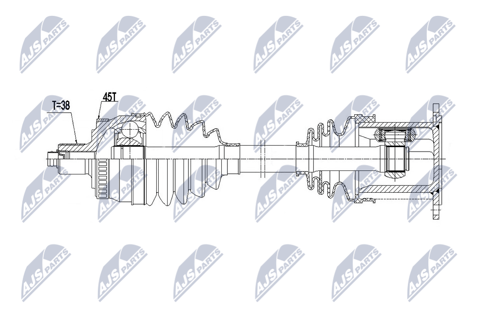 Albero motore/Semiasse - NPW-AU-114 NTY