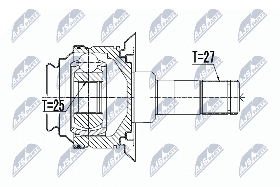 Шарнирный комплект, приводной вал - NPW-BM-070 NTY