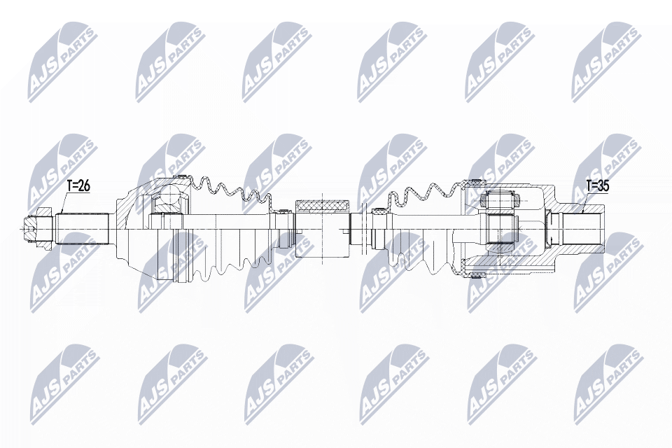 Приводной вал - NPW-BM-123 NTY