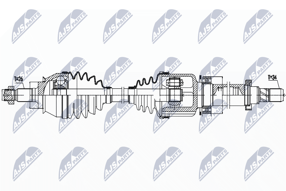 Albero motore/Semiasse - NPW-BM-158 NTY