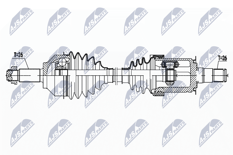 Приводной вал - NPW-BM-161 NTY
