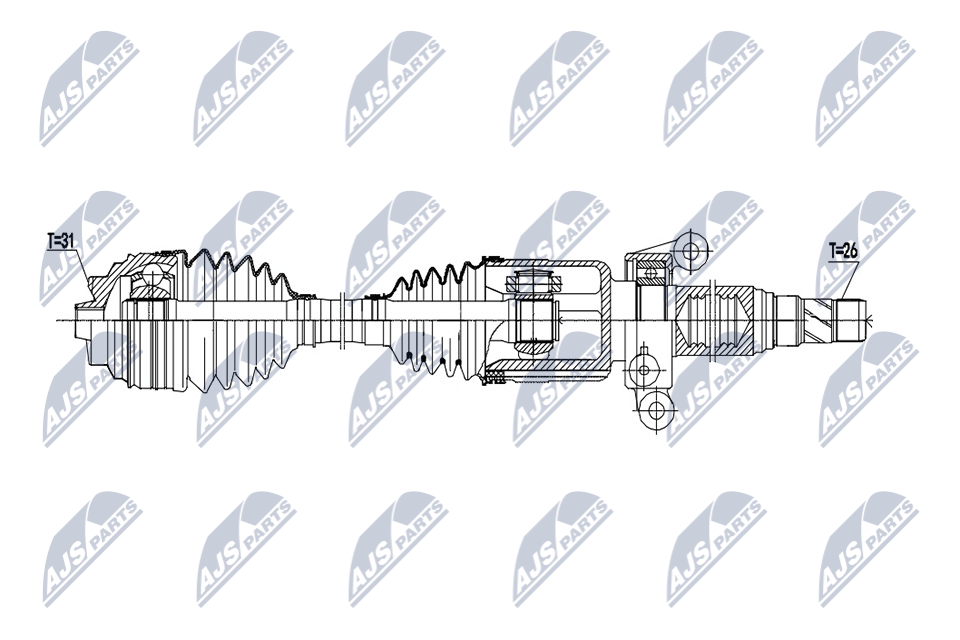 Albero motore/Semiasse - NPW-BM-250 NTY