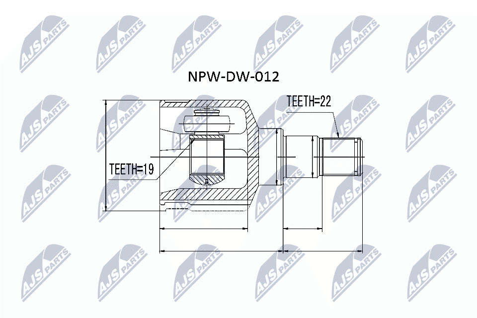 Gelenksatz, Antriebswelle - NPW-DW-012 NTY