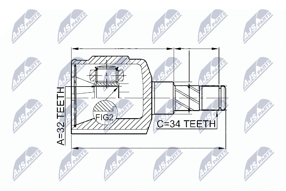 Gelenksatz, Antriebswelle - NPW-DW-014 NTY