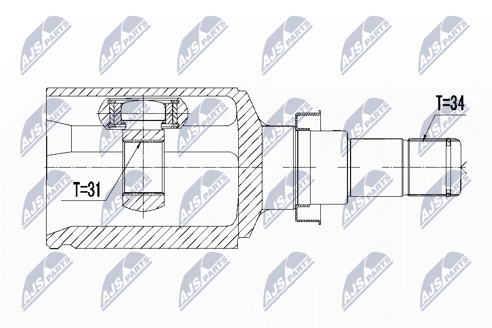 Gelenksatz, Antriebswelle - NPW-DW-021 NTY