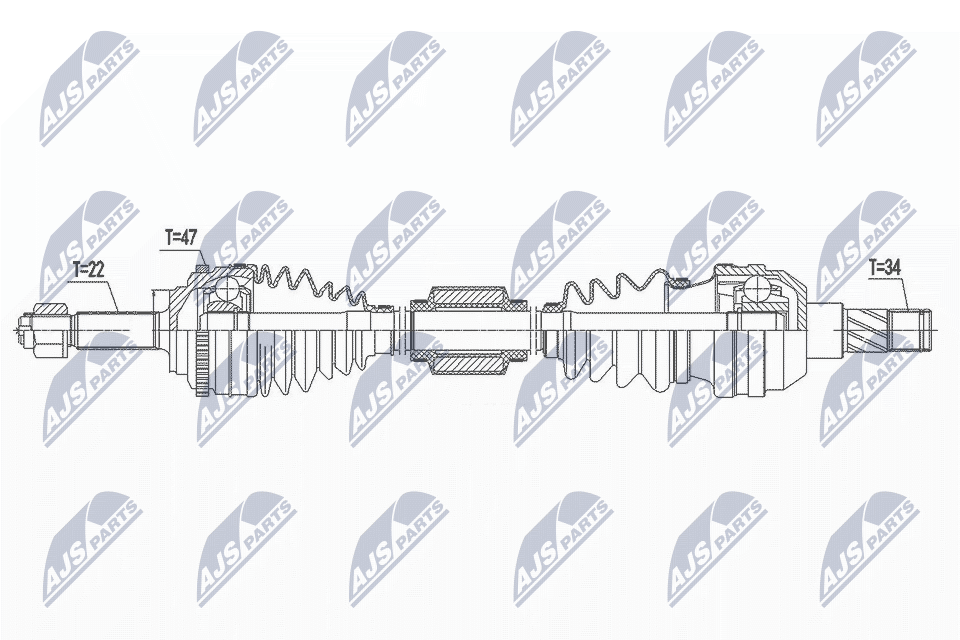 Albero motore/Semiasse - NPW-DW-041 NTY