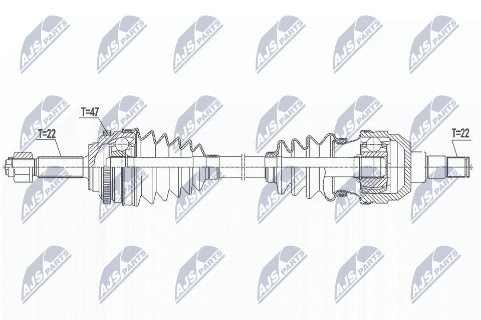 Albero motore/Semiasse - NPW-DW-043 NTY