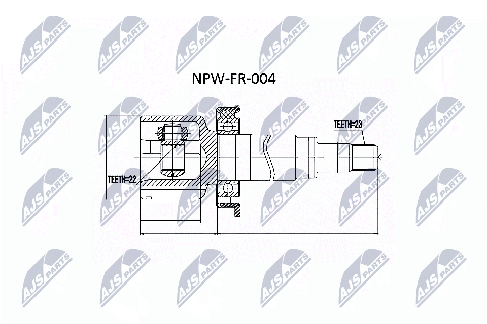 Gelenksatz, Antriebswelle - NPW-FR-004 NTY