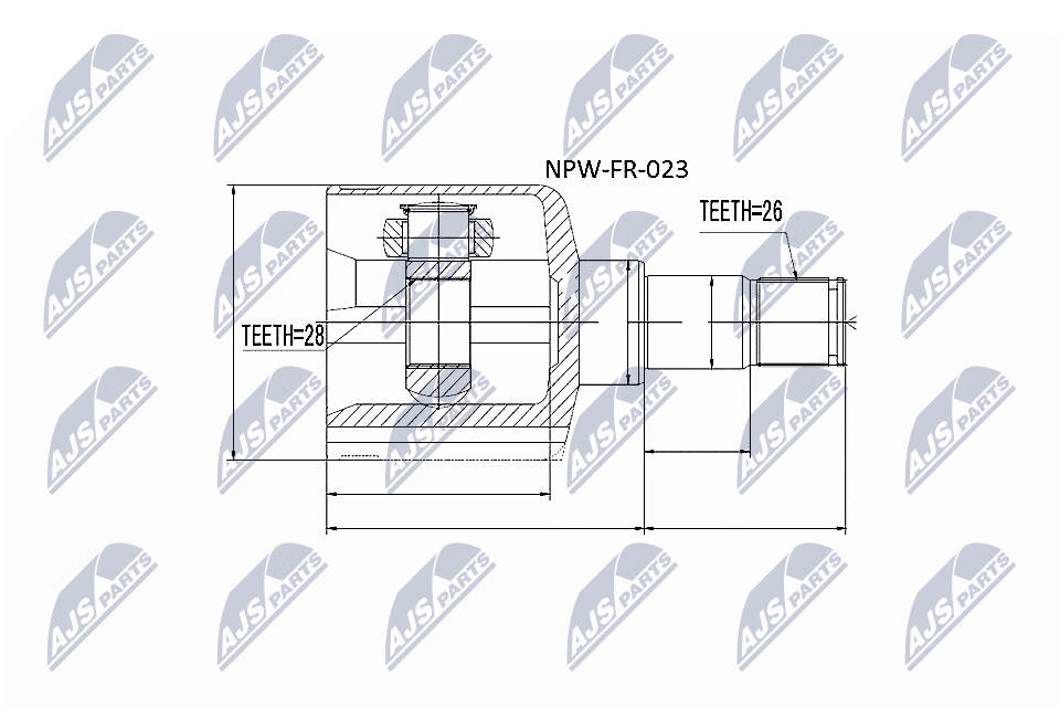 Joint Kit, drive shaft - NPW-FR-023 NTY