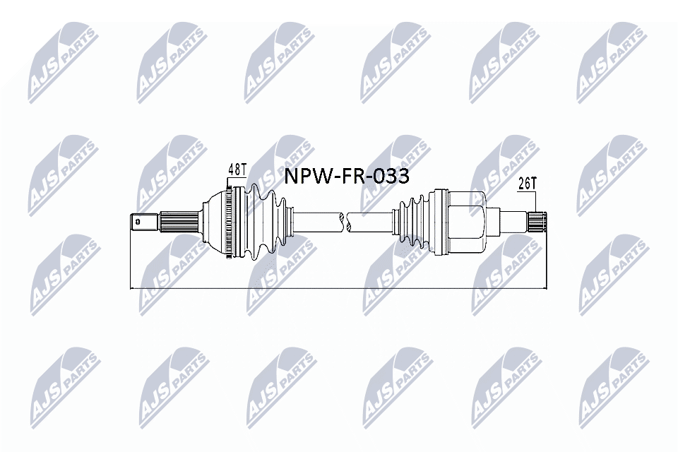 Albero motore/Semiasse - NPW-FR-033 NTY